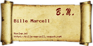 Bille Marcell névjegykártya